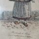 Cadre impression gravure vintage carte vernet