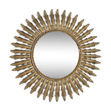 Mirror sun metal golden vintage 50s - 48cm.