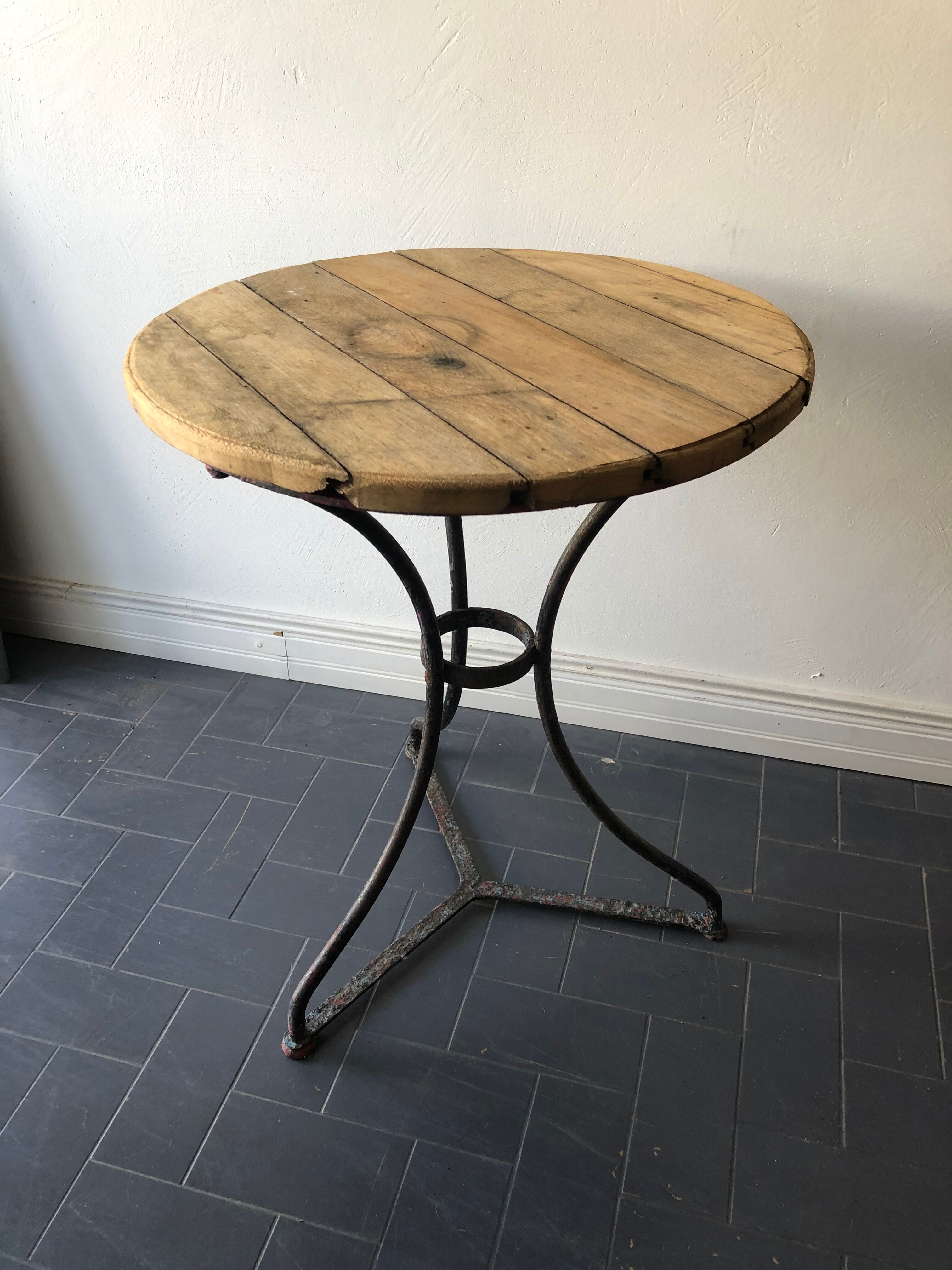 Old bistro table for garden