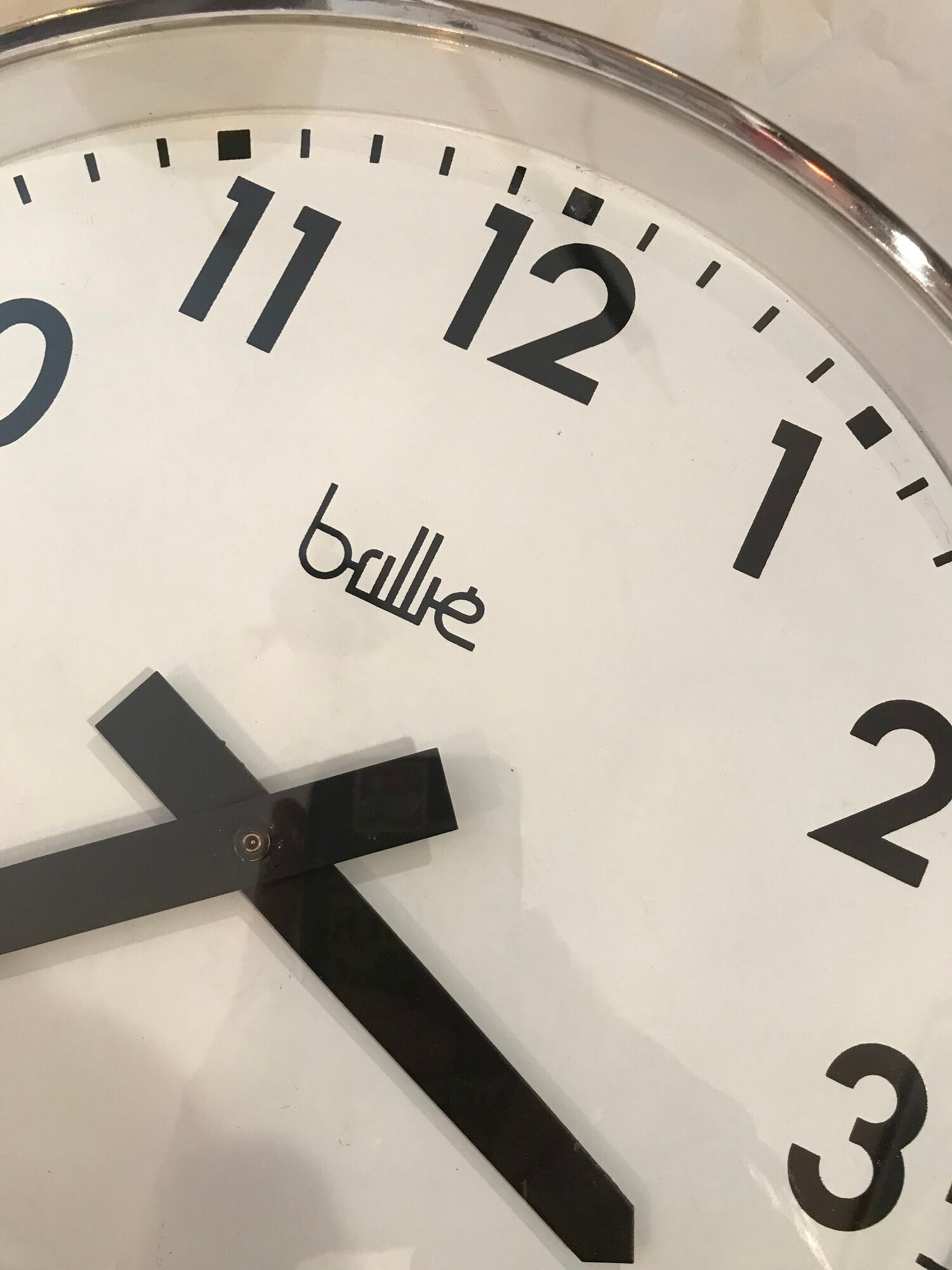 Brillie industrial clock 30 cm works vintage