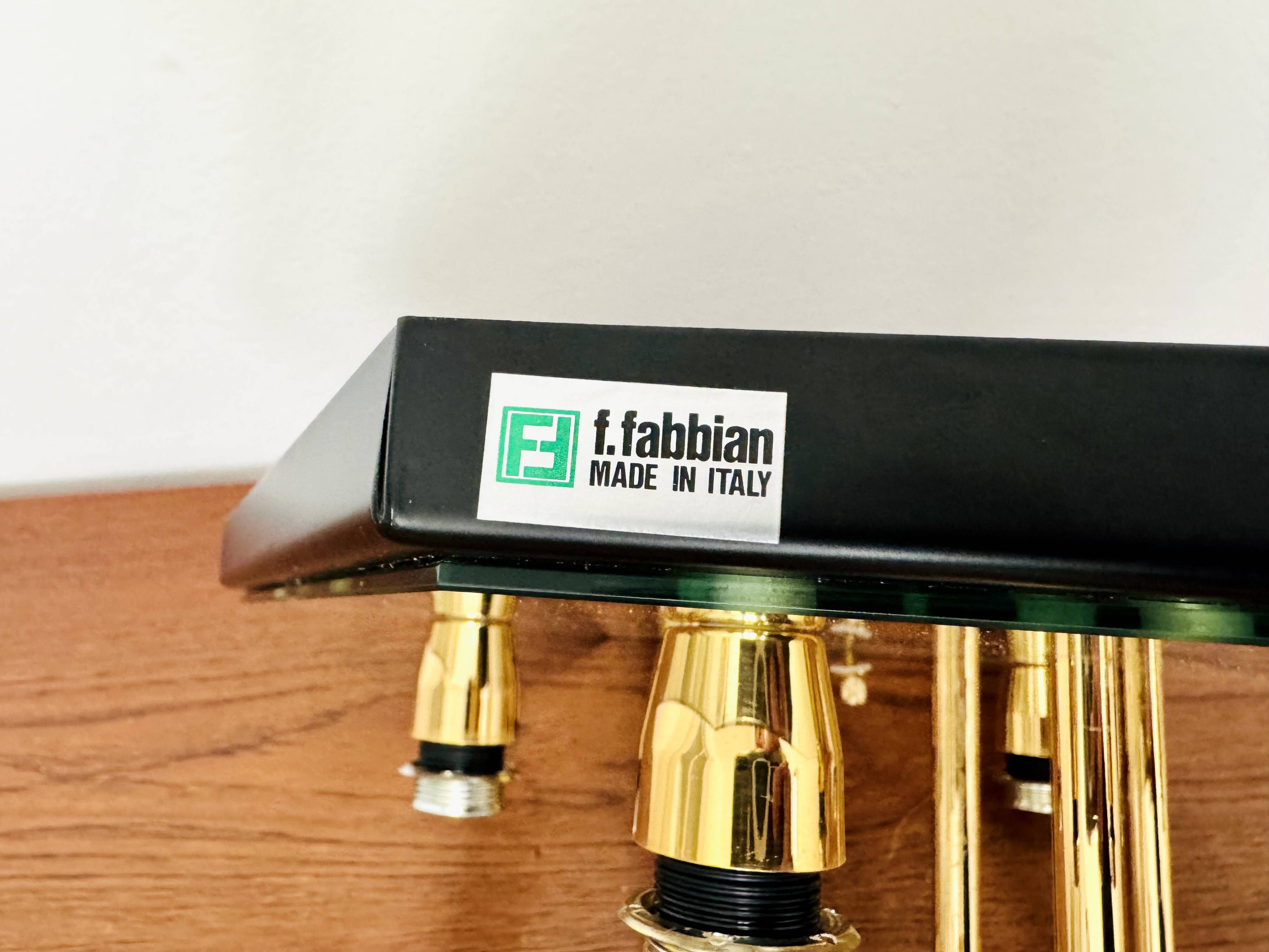 Lustre encastré en verre bicolore des années 1980 par F. Fabbian