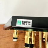 Lustre encastré en verre bicolore des années 1980 par F. Fabbian