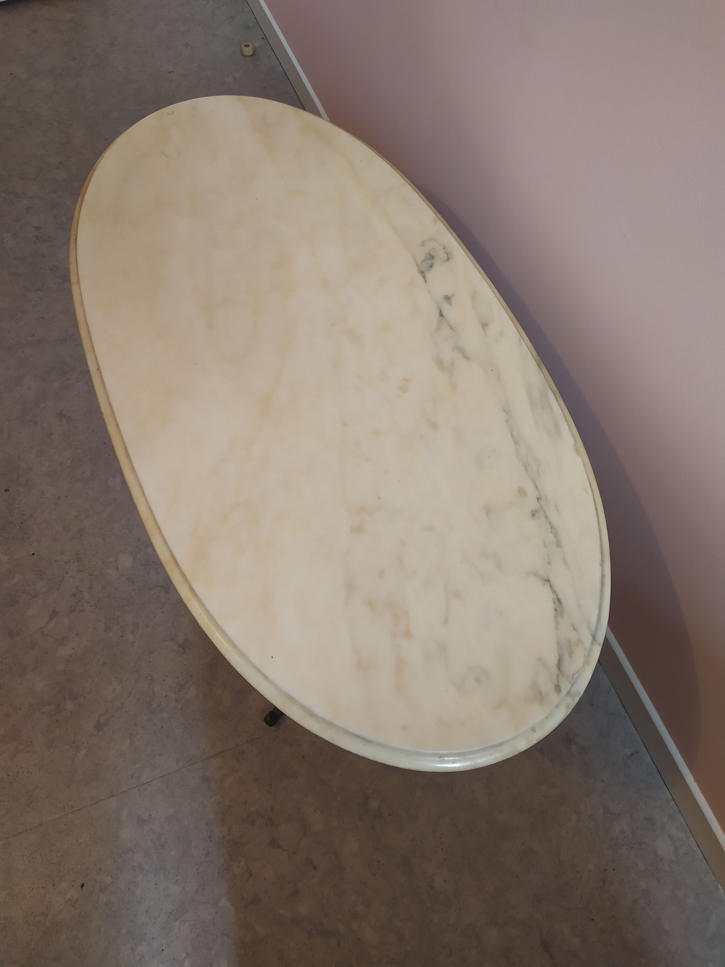 Light marble coffee table