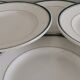 2 x 6 assiettes plates Moulin Des Loups Hamage liseré vert