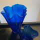 Duo of handkerchief vases in glass paste 70s-80s