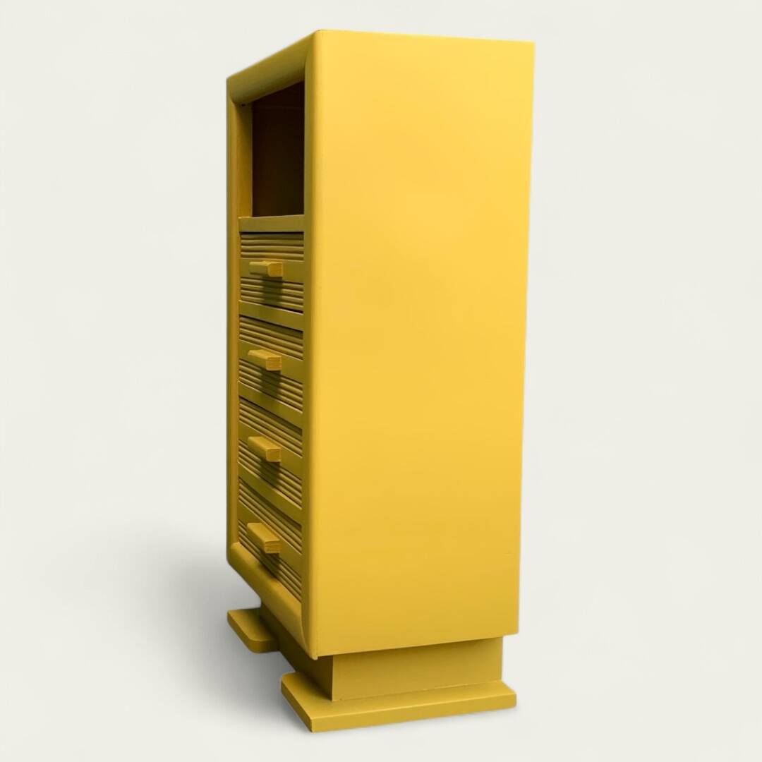 Art Deco ochre yellow chiffonier