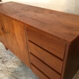 Vintage style scandi enfilade in blond walnut veneer