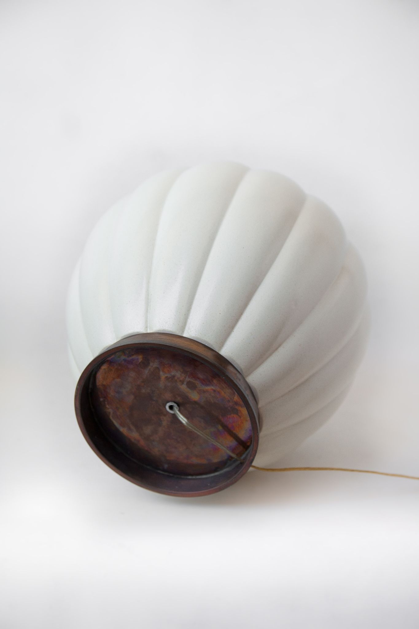 Pair of ceramic lamp feets