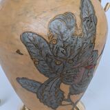 Pitcher, Hand painted brass jug