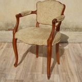 Pair of Louis XVI armchairs, upholstered in giraffe-pattern velvet