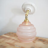 Pink opaline wall lamp