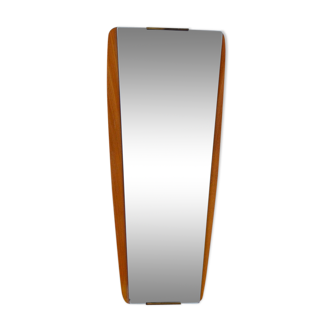 Vintage Scandinavian Mirror 1960s 34x78cm