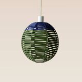 Suspension boule tissée sur structure en métal / D 27cm