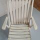 Lot 5 garden armchairs in vintage white wood