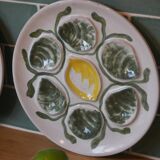 Assiettes à huîtres en faïence de Belon