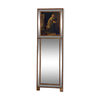 Antique trumeau mirror.