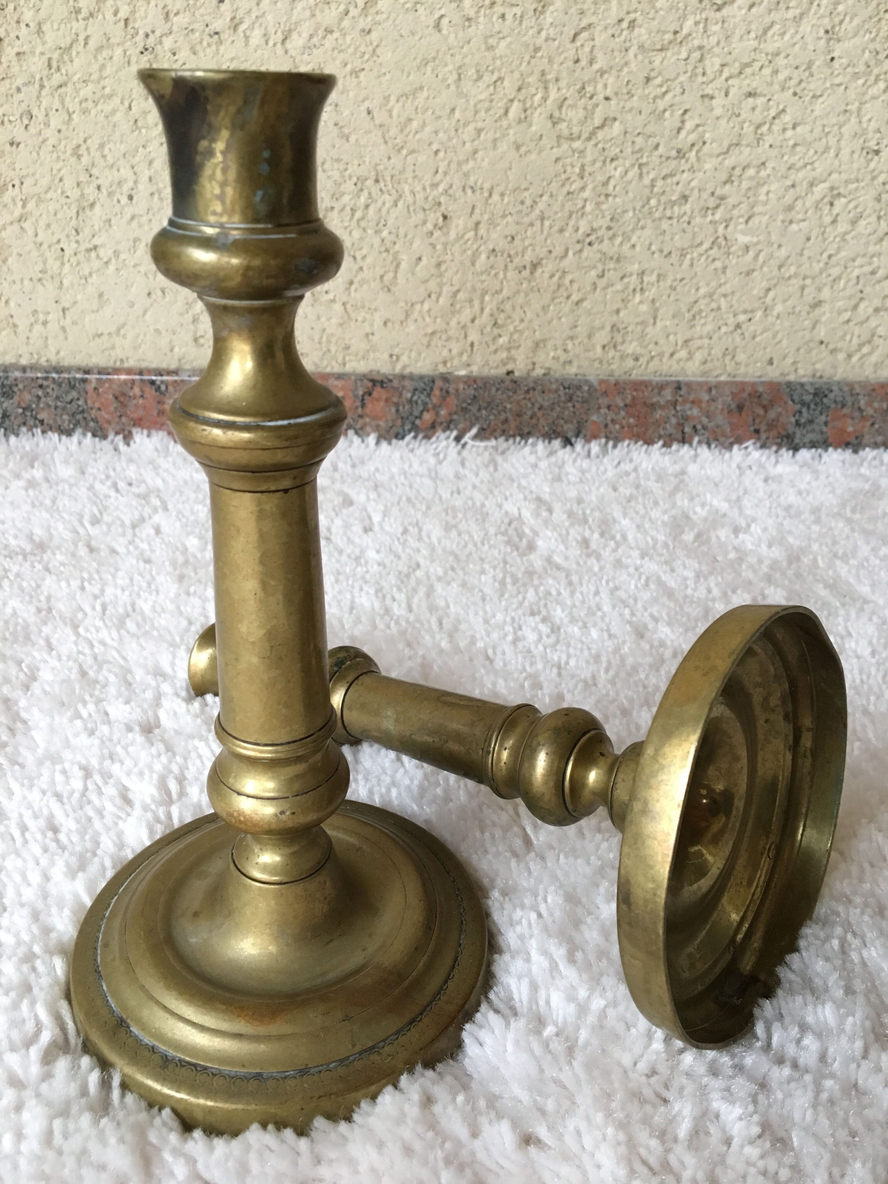 Pair of brass candlestick