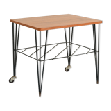 Scandinavian vintage coffee table with metal frame