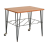 Table basse vintage scandinave avec cadre en métal