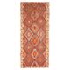 Vintage Turkish Hand-Knotted Wool Cotton Red Runner Rug 146x335