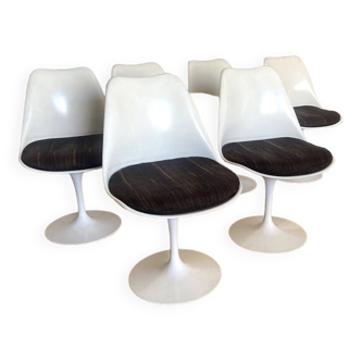 Set of 6 Tulip chairs by Eero Saarinen for Knoll 1970 edition
