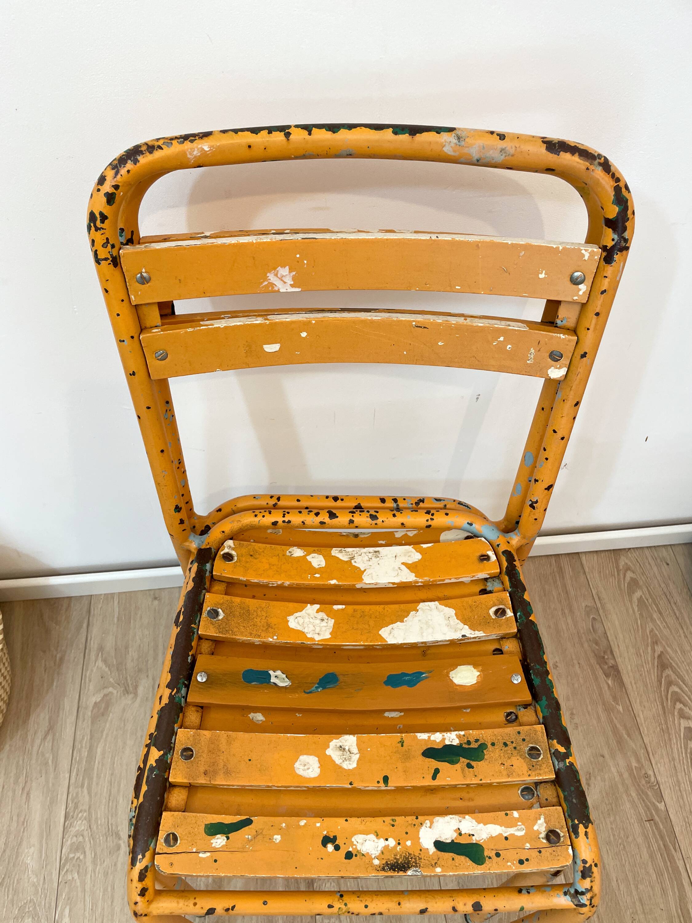 Pair of vintage bistro chairs "Street Art"