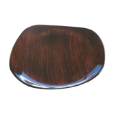 Flat ceramic of the 70s. Imitation wood. Original form.
