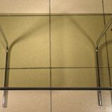 Coffee table glass and chrome 1970