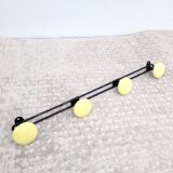 60s yellow wall coat rack 4 pieces