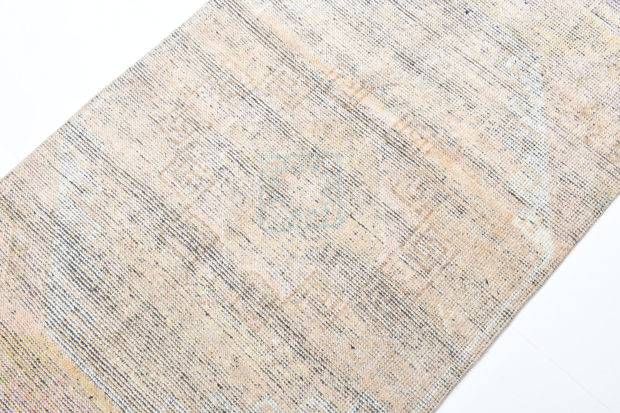 3x11 faded scandinavian vintage runner rug, 335x90cm