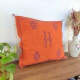 Sabra orange Berber cushion