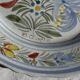 Antique decorative plate IB Quimper with polychrome floral decoration D24