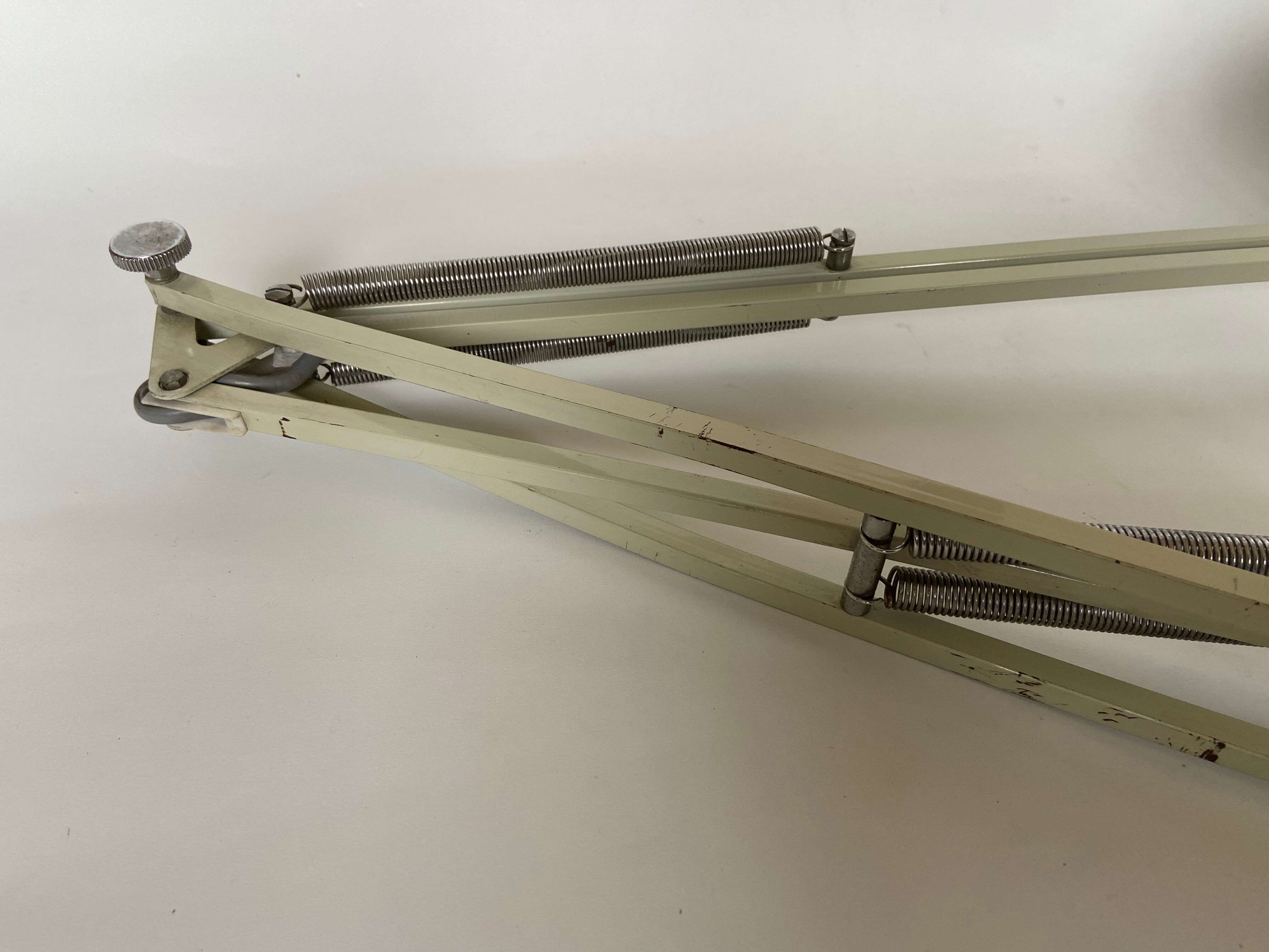 Luxo grey metal articulated lamp