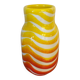 Vintage Pop Art Ceramic Vase, Yellow, Orange, Red, Made in Italy, 1970s