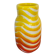 Vintage Pop Art Ceramic Vase, Yellow, Orange, Red, Made in Italy, 1970s