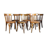 Lot 6 chairs bistro Fischel and other years 30/40