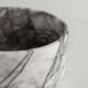 Cylindrical bowl in white/lilac marble