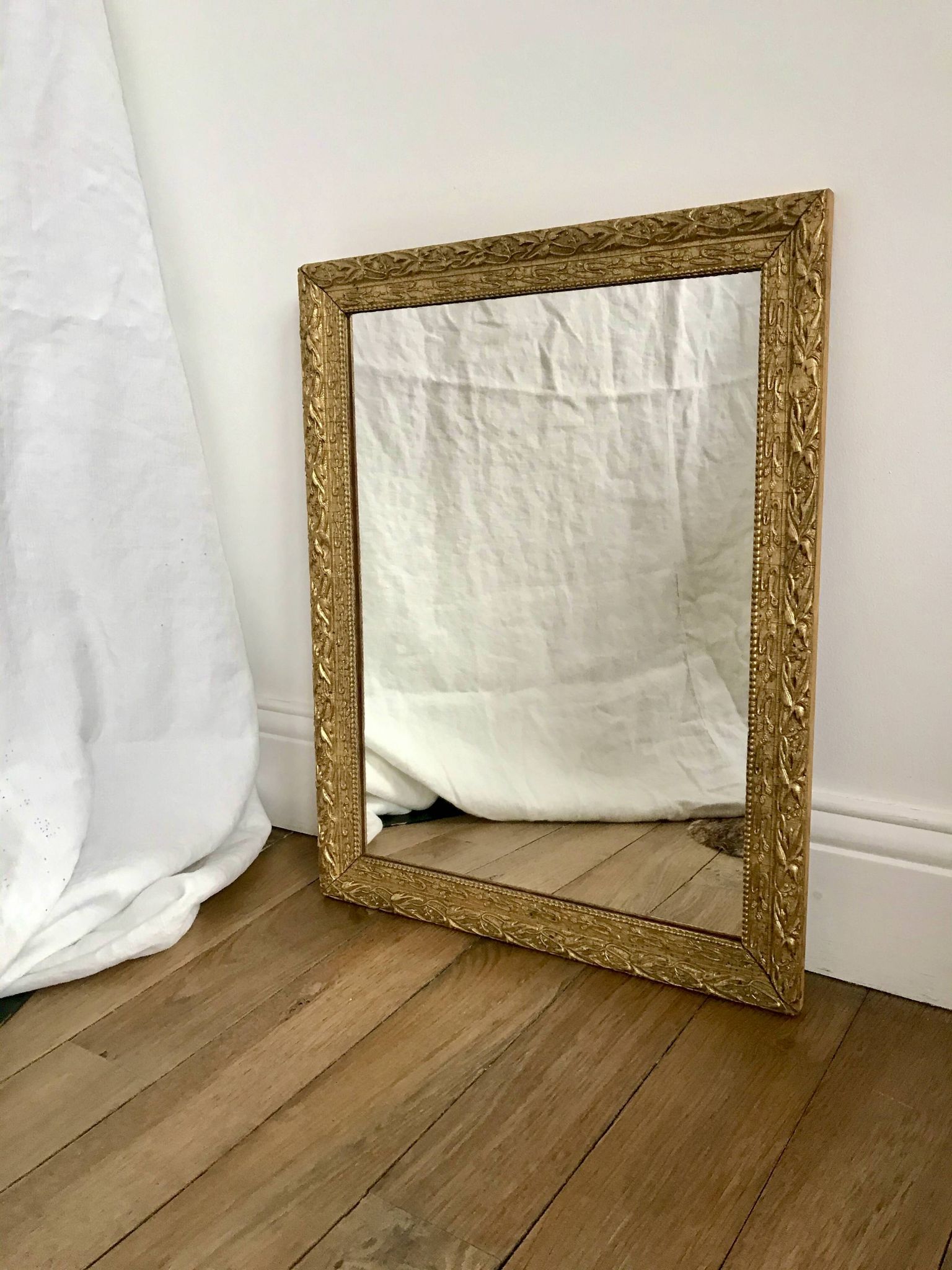 set of 4 mirrors in wood and gilded stucco early 20th century