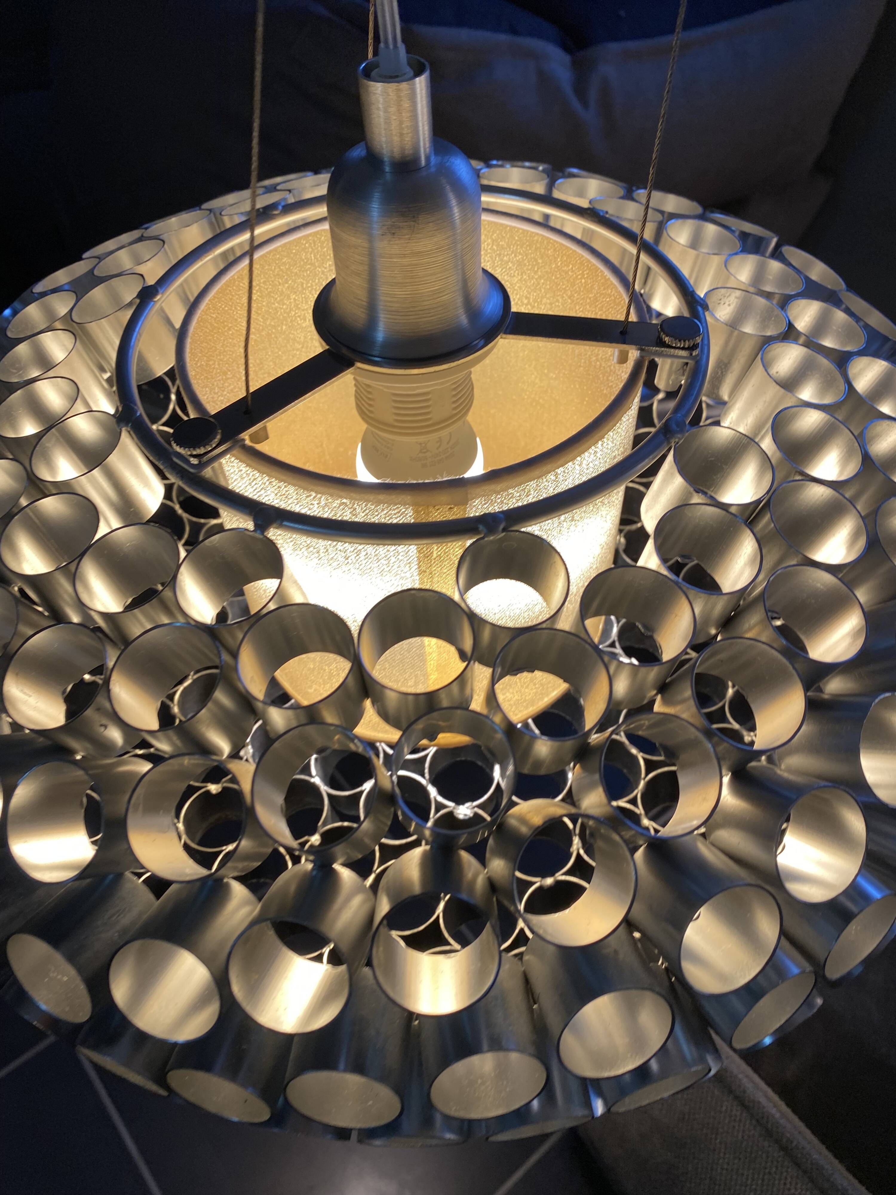 Suspension lamp aluminium Foscarini style vintage space age vintage 1980