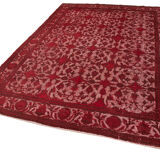 Hand-Knotted Bohemian Turkish 1980s 216 cm x 309 cm Red Carpet
