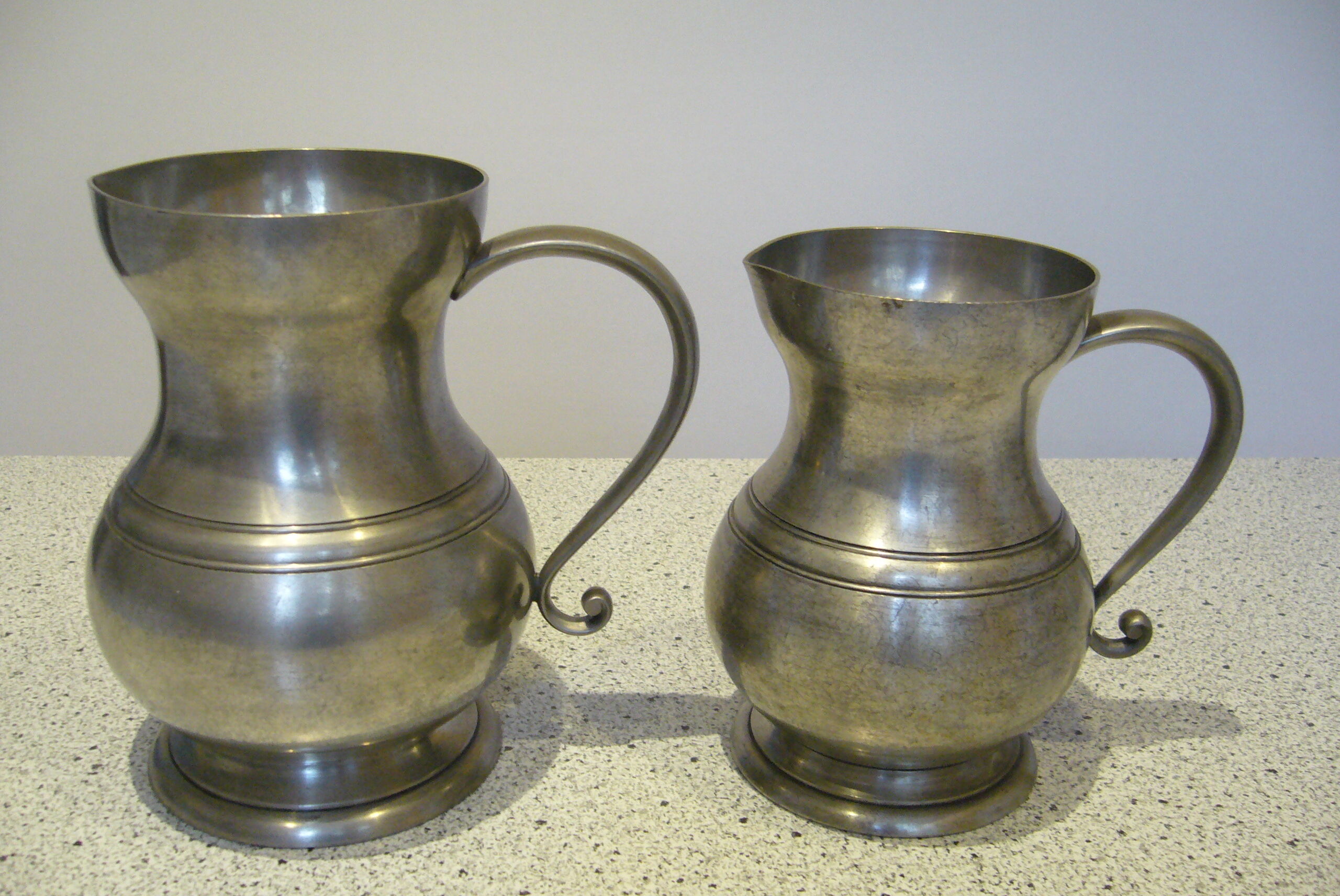 Set of 2 20th century water pitchers