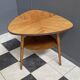 High wood coffee table,  triangle shape 1960s