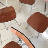 Lot of 4 formica chairs by Tublac