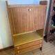 Secrétaire vintage compact placage acajou