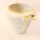 art deco porcelain milk jug with gold edging
