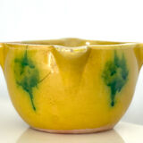 Vintage glazed stoneware mortar