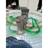 2 pairs of aluminum vases 1900