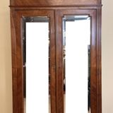 Louis XVI style mirror cabinet in walnut circa 1880
