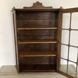 Antique wooden wall display cabinet