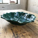 Plat feuille céramique verte Vallauris